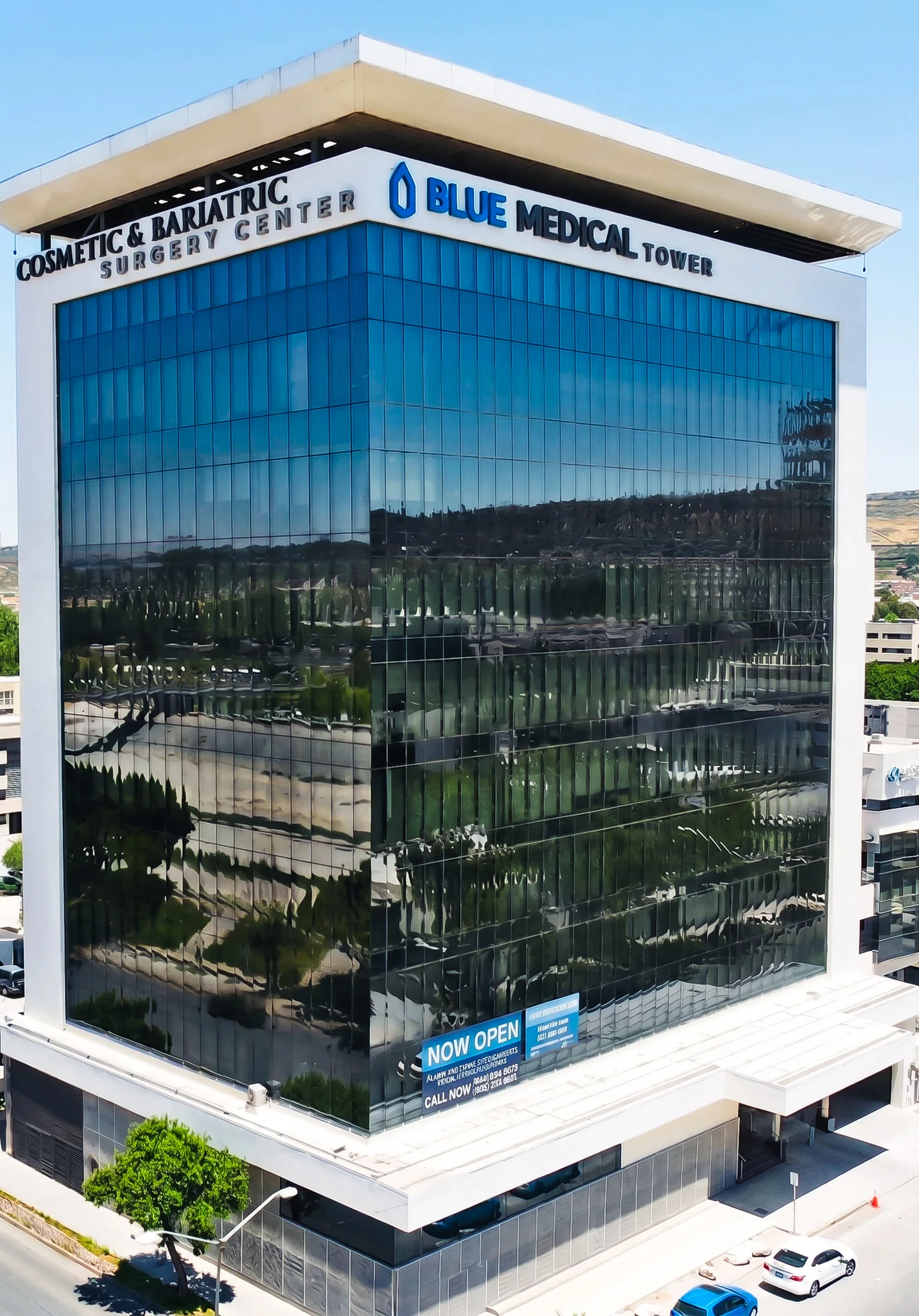 Blue Medical Tower exterior in Zona Urbana Río, Tijuana